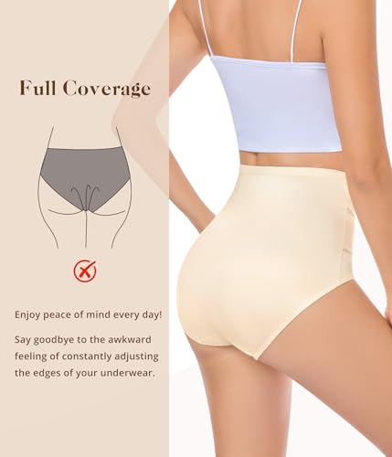 UMIPUBO Women's Panties High Waisted Briefs Seamless Briefs High Waist Invisible Underwear Comfortable and Soft Elastic Underwear Women
