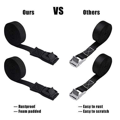 10ft Tie Down Straps, 1 inch Heavy Duty Lashing Straps up to 800lbs