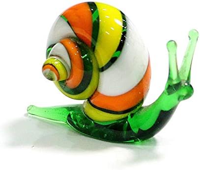Handmade Glass Snail Miniatures: Cute Animal Craft Assortment