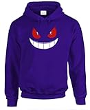 GENGAR HALLOWEEN FACE - costume funny Pullover Hoodie, S, Purple