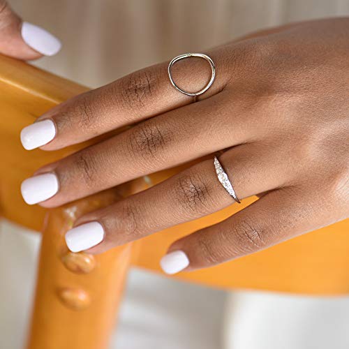 Lemon Grass Gold Vermeil Open Circle Ring in Sterling Silver Size 6