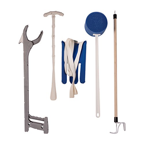 DMI Reach Assist Dressing Aid Kit with Sock Aid, Dressing Stick