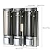 Manual Soap Dispensers Wall-Mounted Three Chamber Shampoo Box 200mlx3