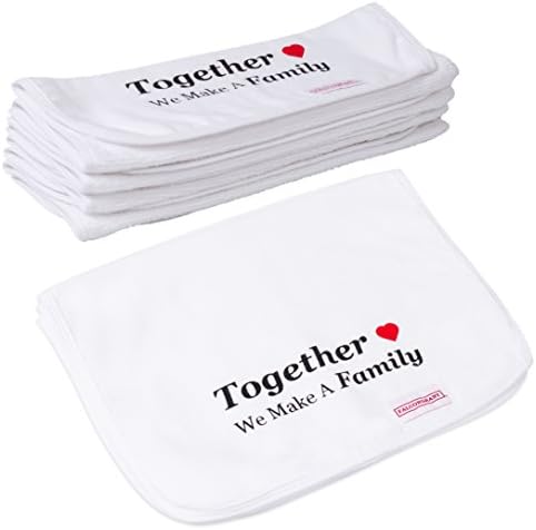 Burp Cloths, Large Ultra-Soft and Absorbent for Newborn and Infants | Great as Baby Shower Gift, Baby Towel or Portable Changing Mat | 4-Pack, White 100% Cotton, 21x14 inch Burp Rags by FALCONGRANT