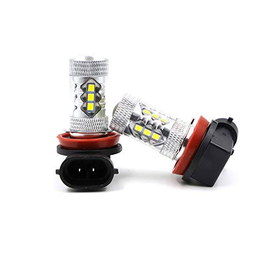 Dantoo 2 x H8 LED Bulbs H11 Fog Lights Extremely Bright 3000K 16 SMD H16 LED Fog Light Lamp Replacement for DRL or Fog Lights, Gold Yellow - Thumbnail 2