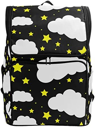 DXG1 Backpack Black Night Sky Purse Fashion Bag for Women Men Teen Girl Boy Bookbag Travel College Casual Daypack Preschool Homecoming Back to School Supplies Large Capacity