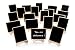 20 Pack Wood Mini Chalkboards Signs with Support Easels, Place Cards, Small Rectangle Chalkboards Blackboard for Weddings, Birthday Parties, Message Board Signs and Event Decorations primary