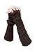 Novawo Women's Scale Design Winter Warm Knitted Long Arm Warmers Gloves Mittens (Coffee)