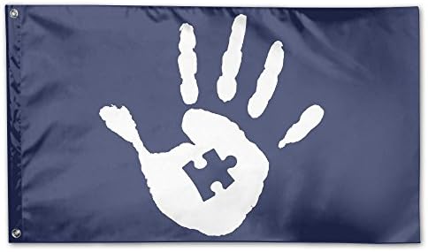 Autism Handprint Garden Flag&amp;Decorative Flag For Wedding Home Outdoor Garden&amp;Anniversary Home Outdoor Garden Decor 3' X 5'