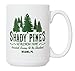 Shady Pines Retirement Home Mug - 15oz Deluxe Double-Sided Coffee Tea Mug (White)
