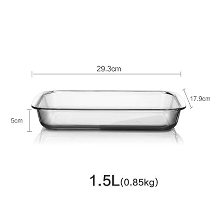 VLERHH Bandeja Para Hornear, De Cocina De Horno De Vidrio ...