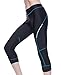 4ucycling Women's ¾ Cycling Tight Pants, Black & Blue Line, XL