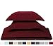 Nestl Twin Duvet Cover Set - Soft Double Brushed Burgundy Red Duvet Cover Twin, 2 Piece Twin/Twin XL Duvet Cover with Button Closure, 1 Duvet Cover 68x90 inches and 1 Pillow Sham