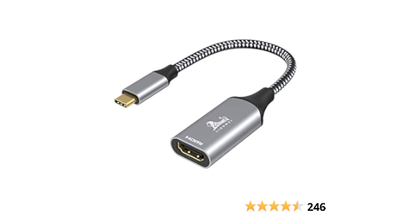 Usb C To Hdmi Cable Adapter 4k 30hz Type C Converter Thunderbolt 3 Compatible For Macbook Macbook Pro Macbook Air 2020 2019 2018 Surface Book 2 Galaxy S20 S9 S8 Note 8 Dell Xps 13 15 Electronics Amazon Com