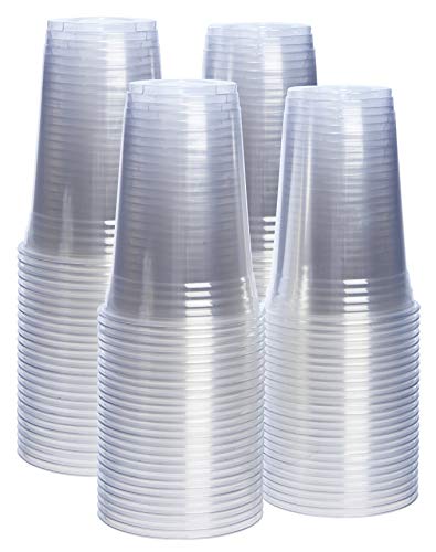 [100 Pack - 20 oz.] Crystal Clear PET Plastic Cups (Best Root Beer Float E Juice)