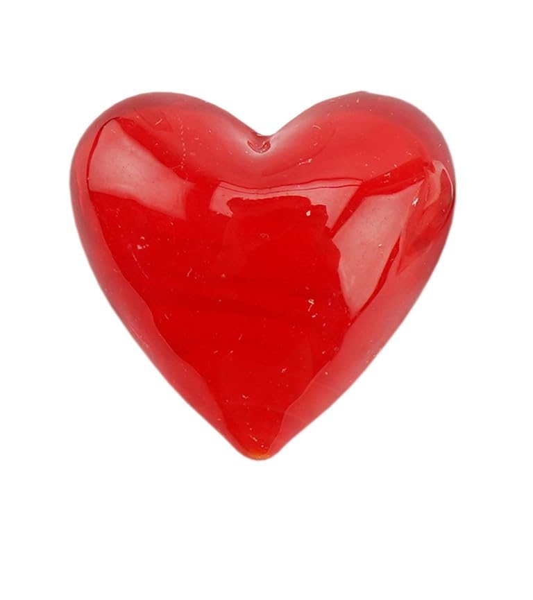 CGB Giftware | Pack of 8 Red Glass Heart Decorations | from Artisan Glass Range | GB03672