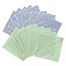 JUANYA 100pcs Jewelry Cleaning Cloth Polishing Cloth for Sterling Silver Gold Platinum (Green Blue)