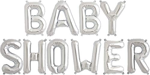 Toyland® 16" Baby Shower Balloons - Air Fill Only (Silver)