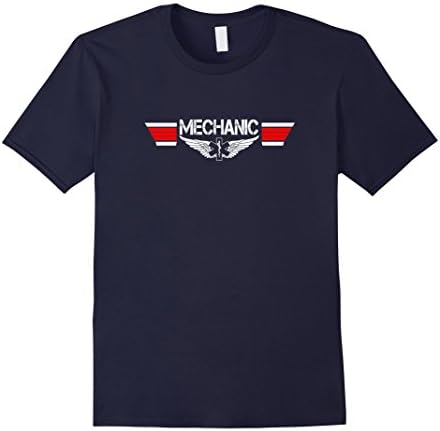 Men's EMS Helicopter Mechanic Wings T-shirt for Aircraft Mechanics 2XL Navy