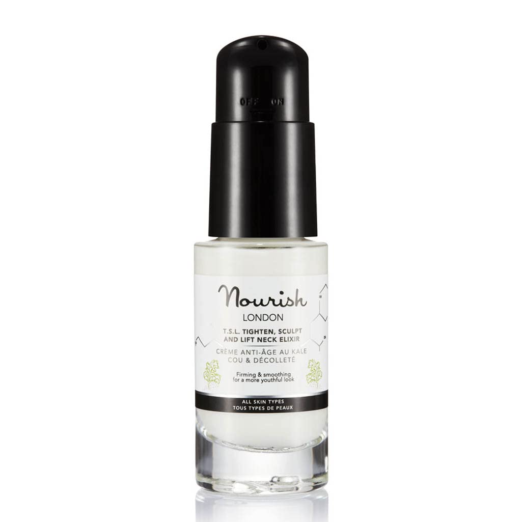 Nourish London TSL Tighten Sculpt & Lift Neck Elixir 30ml | Anti-Ageing Neck Cream | Kale & Griffonia Extracts | Advanced Peptide Formula | 100% Vegan | Cruelty-Free | Multi Award Winner