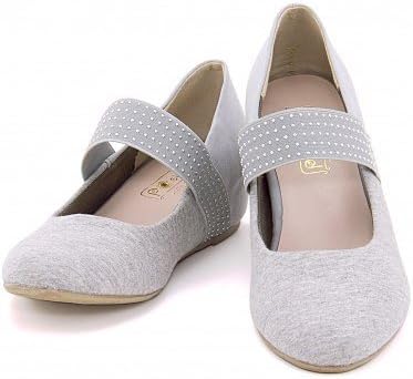 Amazon Pシスター レディース パンプス 痛くない ストラップ インヒール ぺたんこ 歩きやすい スタッズ付き 210 グレー Ll P Sister Pシスター パンプス