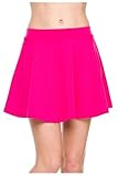 G2 Chic Women's Solid A-Line Skater Skirt