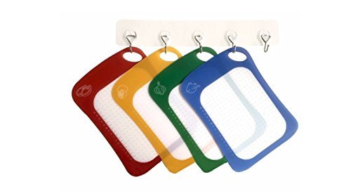 Cutting Board / Mat Set Antibacterial & Dishwasher Safe, Set of 4 Color Coded Cutting Boards / Flexible Cutting Mats for All Your Cutting Needs by Zone – 365