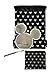 Disney Mickey Mouse Glow in the Dark Drawstring Backpack with Bonus Wristlet Wallet (Silver)