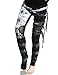 Refuse to be Usual Women's Ultra Long Tie Dye Gothic Punk Leggings Black Large
