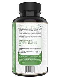 MCT Oil Pills (300 MCT Capsules) derived only from Coconuts. C8 / C10 MCT Oil Softgels,...