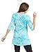 Come Together California CTC Womens V Neck 3/4 Bell Sleeves Tie Dye Tunic Top - Made In USA