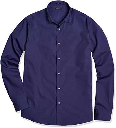 Crafted Collar Men's Slim-Fit Dress Shirt 14.5" Neck 32" Sleeve Navy