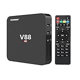 2018 Android TV Box Quad-Core 1G/8G 4K 3D Set Top Box HD 1080P Smart Media Player TV Moving Box with Wi-Fi, Black