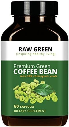 Raw Green Organics Green Coffee Bean Extract - 100% Pure, All Natural Weight Loss Supplement (60 capsules)