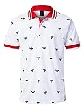 URBANCREWS Mens Hipster Hip Hop Embroidered Polyester Polo T-Shirt (Various Styles)