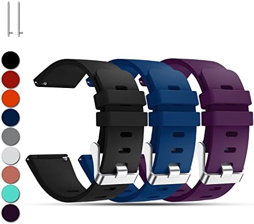Feskio for Fitbit Versa Replacement Wrist Straps, Classic Adjustable Soft Silicone Sport Wristband Strap Bracelect for Fitbit Versa Smartwatch, Large/Small