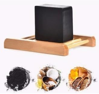 Natural Black Handmade Charcoal Bamboo Soap Blackhead Oil-control Clean Clear Acne Skin Care by EakkyStore