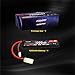 FCONEGY 2S 7.4V 1200mAh 20C Lipo Battery Pack with Small Tamiya Plug for for Airsoft Gun/Rifle