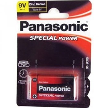 Panasonic Zinc Carbon Battery, 9v (card 1)