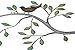 Westcharm 24 in Branches w/Birds and Leaves for Home Outdoor Decorative Metal Wall Sculpture