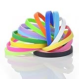 GOGO Silicone Wristbands Sport Rubber Bracelets Thin Bands Party Favor Gifts