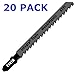INTEGRA Tools T101D T-Shank 20 Piece Contractor Jigsaw Blade Set with storage tube. Made with Metal. Blades optimized for cutting Wood, PVC, and Plastic.