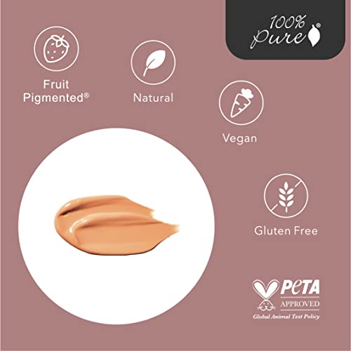100 PURE Healthy Foundation Full Face Coverage Makeup, Liquid Matte Finish with AntiAging