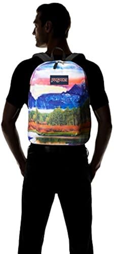 jansport backpack with sunset on it Superbreak Plus FX Surreal Sensations Black The JanSport Superbreak has been the 1 selling backpack for students around the world for more than 30 years JanSport High Stakes Backpack (Tetons
