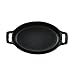 CasaModa Pre-Seasoned Cast Iron Mini Au Gratin Oval Baker, 5.75-Inch-by-3.75-Inch, Small