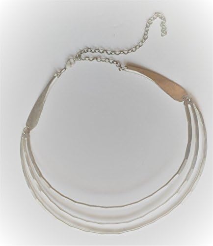 Handmade Hammered White Brass Collar Necklace Khaleesi Necklace