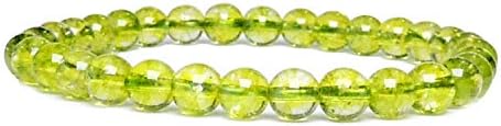 Natural Energised Peridot 6 mm Bead Bracelet