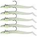 Goture Soft Fishing Lures jig Heads, Saltwater Freshwater Minnow Fishing Bait Big Tail with jig Head for Fishing Fresh, Soft Shrimp Lures Fishing Lures Saltwater Swim baits 5 Pack 15 Pack