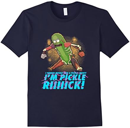 Mens PICKLE-RICK-Tshirt 3XL Navy