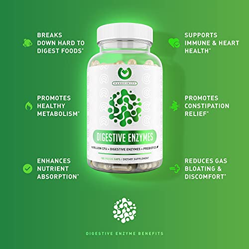 Digestive Enzymes 1000MG Plus Prebiotics & Probiotics Supplement, 180
